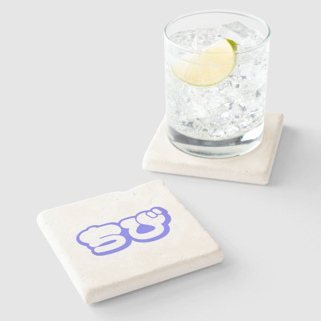 Chibi ちび Japanese Nihongo Hiragana Script Stone Coaster (Side)