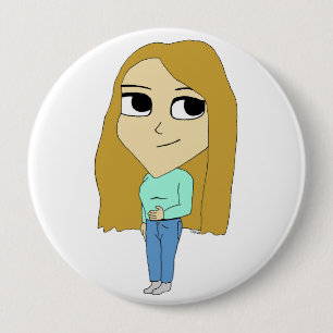 chibi 10 cm round badge