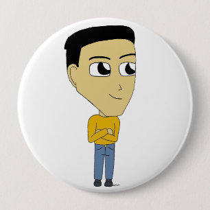 chibi 10 cm round badge