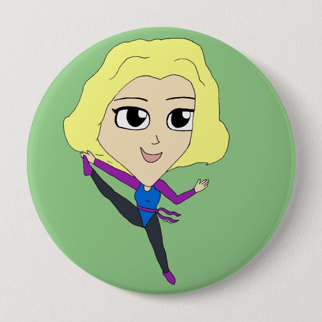 chibi   10 cm round badge (Front)