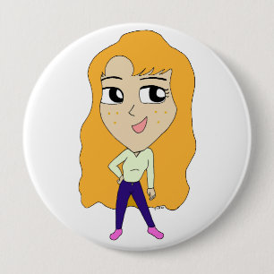 chibi   10 cm round badge