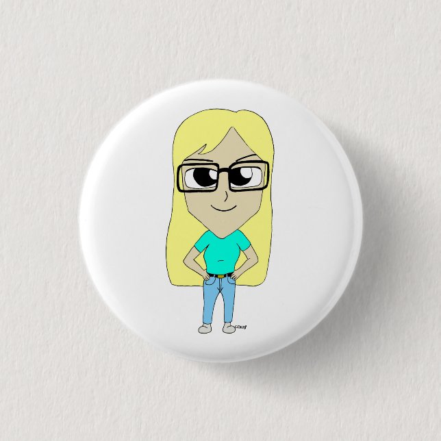 chibi  3 cm round badge (Front)