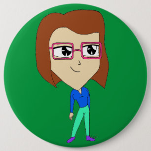 chibi 6 cm round badge