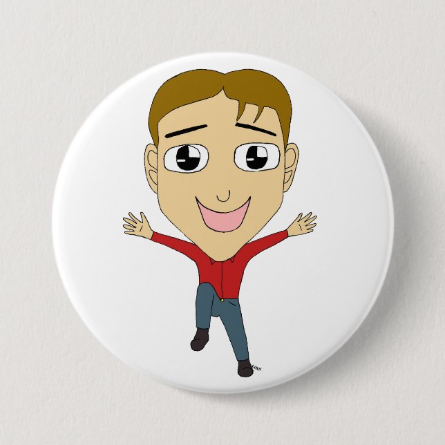 chibi   7.5 cm round badge (Front)