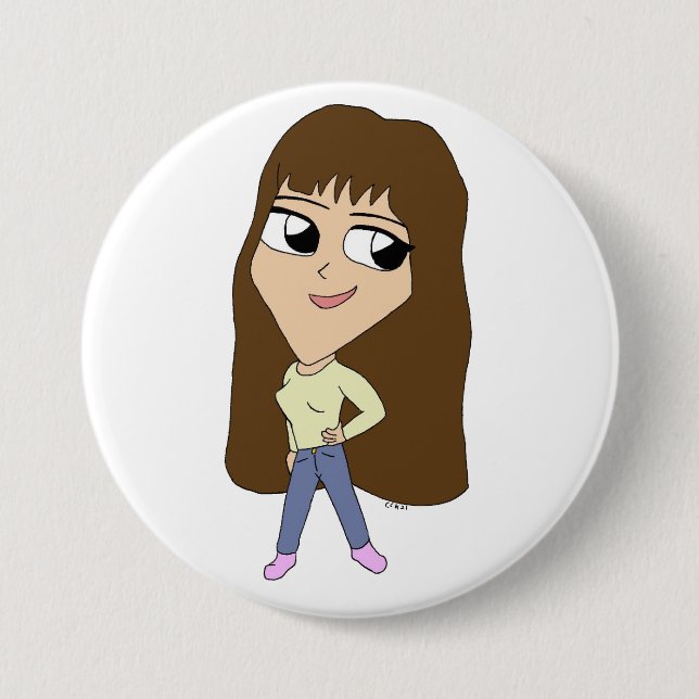 chibi   7.5 cm round badge (Front)