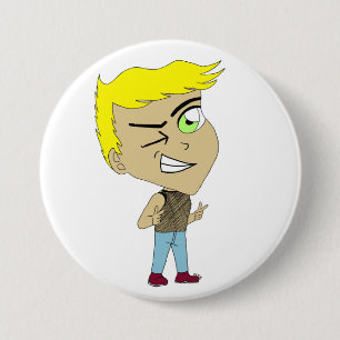 chibi 7.5 cm round badge