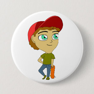 chibi 7.5 cm round badge
