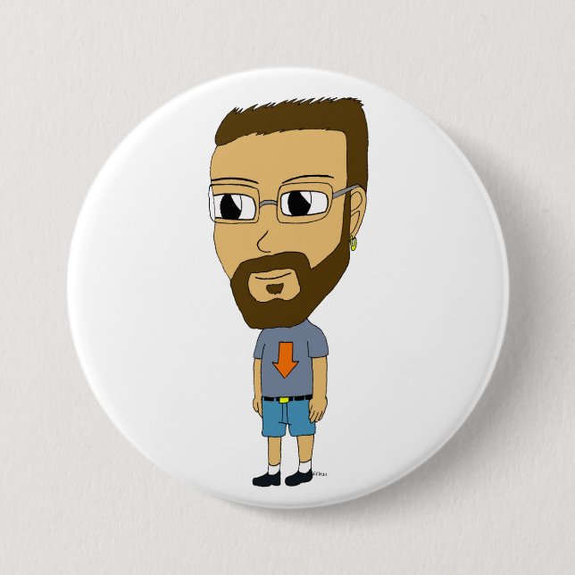 chibi   7.5 cm round badge (Front)