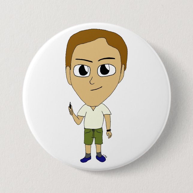 chibi   7.5 cm round badge (Front)