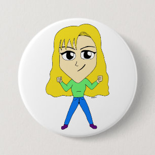 chibi 7.5 cm round badge