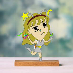chibi acrylic sign