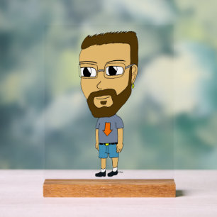 chibi acrylic sign