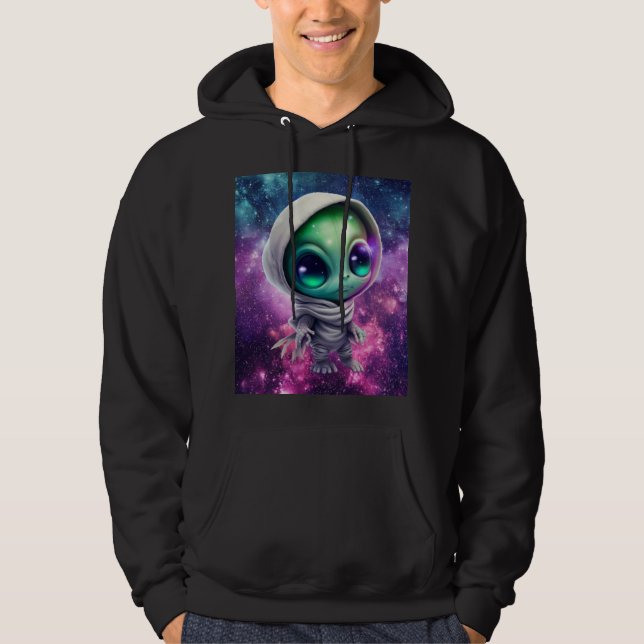 Chibi Alien Galaxy in Hoodie (Front)