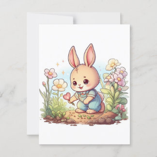 Chibi animal postcard