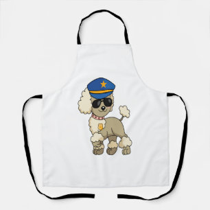 Chibi Anime Police Poodle Dog Apron