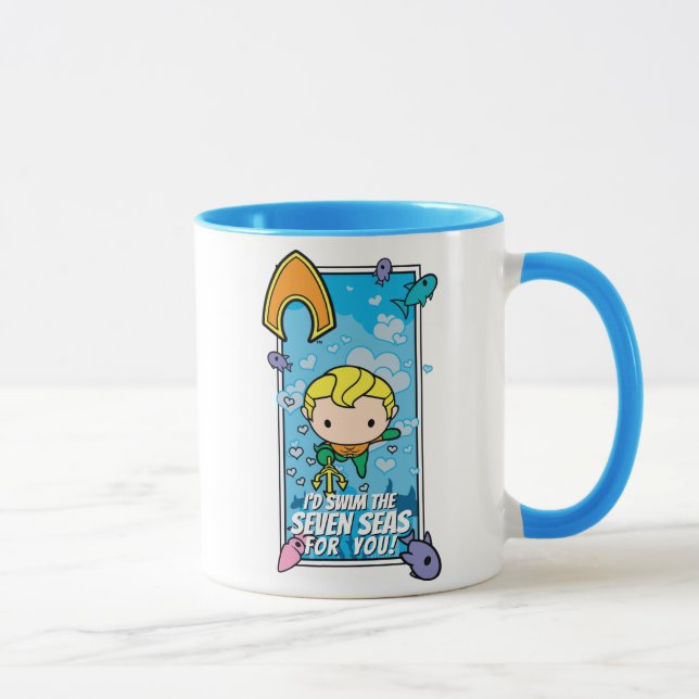 Chibi Aquaman - I'll Swim The Seven Seas Mug (Right)