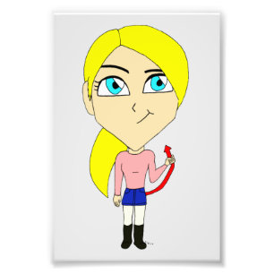 chibi "bad" girl photo print