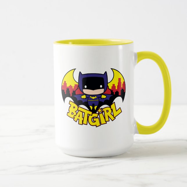 Chibi Batgirl With Gotham Skyline & Logo Mug (Right)