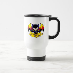 Chibi Batgirl With Gotham Skyline & Logo Travel Mug