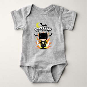 Chibi Batman Batcycle Baby Bodysuit