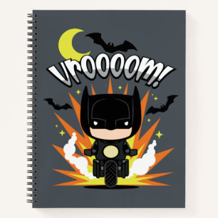 Chibi Batman Batcycle Notebook