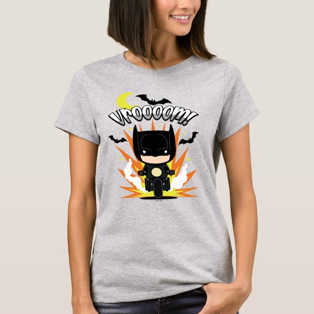 Chibi Batman Batcycle T-Shirt (Front)