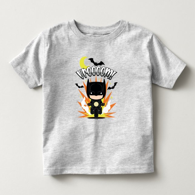 Chibi Batman Batcycle Toddler T-Shirt (Front)