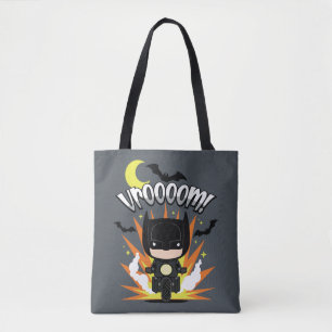 Chibi Batman Batcycle Tote Bag