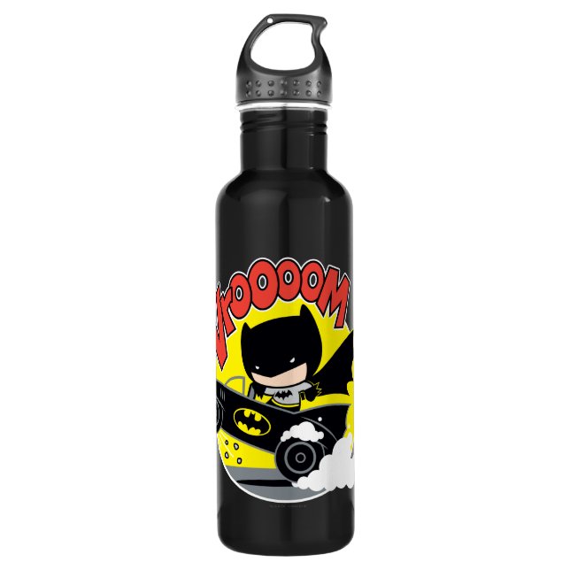 Chibi Batman In The Batmobile 710 Ml Water Bottle (Front)