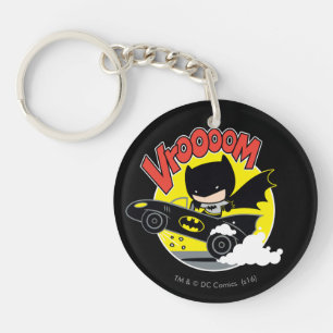 Chibi Batman In The Batmobile Key Ring