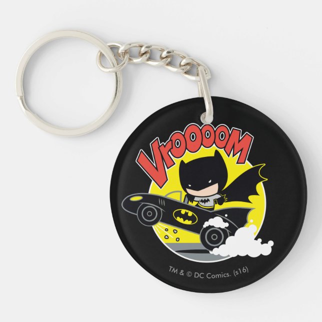 Chibi Batman In The Batmobile Key Ring (Front)