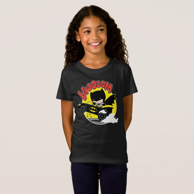 Chibi Batman In The Batmobile T-Shirt (Front Full)