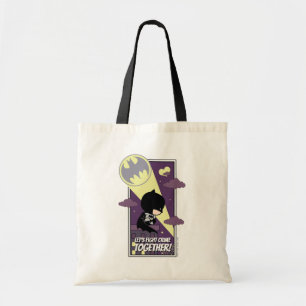 Chibi Batman - Let's Fight Crime Together Tote Bag