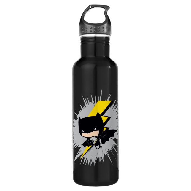 Chibi Batman Lightning Kick 710 Ml Water Bottle (Front)