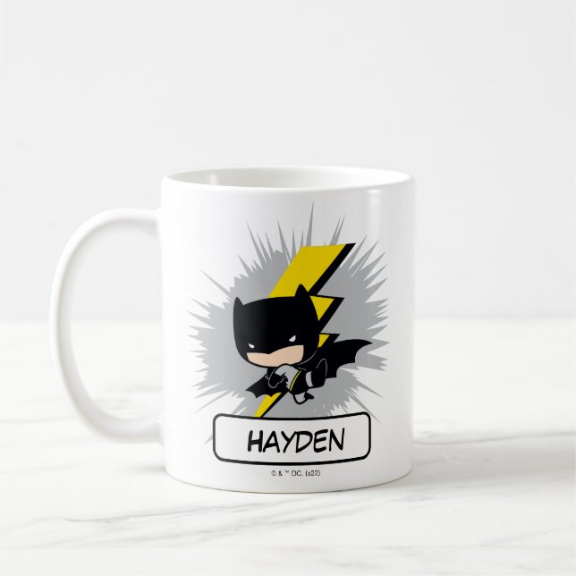 Chibi Batman Lightning Kick Coffee Mug (Left)