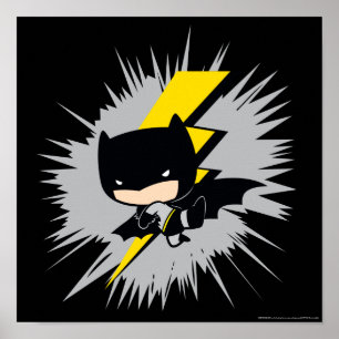 Chibi Batman Lightning Kick Poster