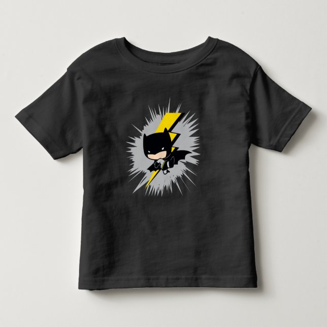 Chibi Batman Lightning Kick Toddler T-Shirt (Front)