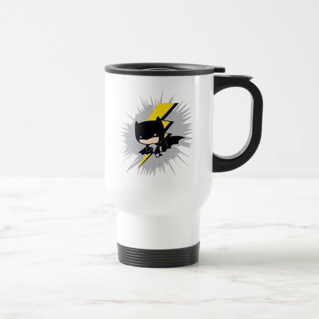 Chibi Batman Lightning Kick Travel Mug (Right)