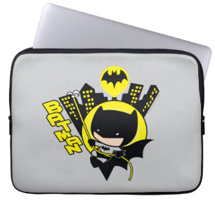 Chibi Batman Scaling The City Laptop Sleeve