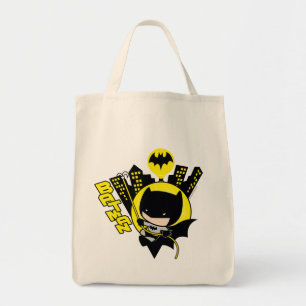 Chibi Batman Scaling The City Tote Bag