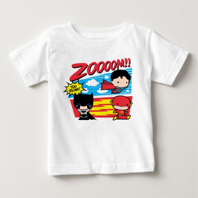 Chibi Batman Too Slow! Baby T-Shirt (Front)