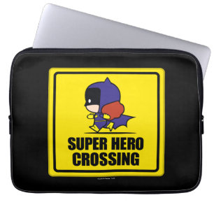 Chibi Batwoman Super Hero Crossing Sign Laptop Sleeve