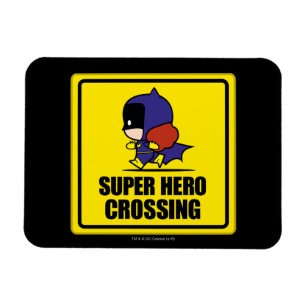 Chibi Batwoman Super Hero Crossing Sign Magnet