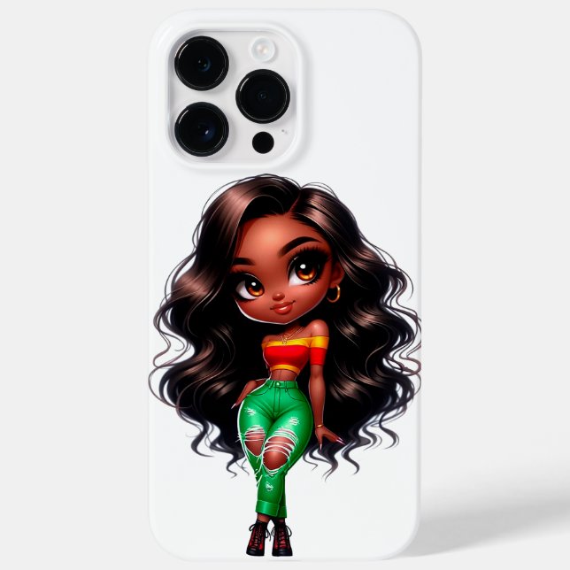 Chibi Black Girl Ipone Case (Back)