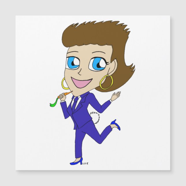 chibi bunny tail  magnet (Front)