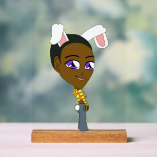 chibi bunnygirl acrylic sign