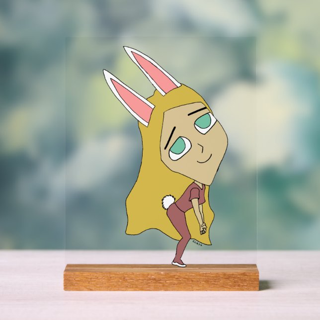 chibi bunnygirl  acrylic sign (Neutral)