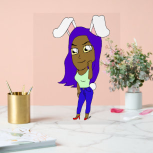 Chibi Bunnygirl Acrylic Sign