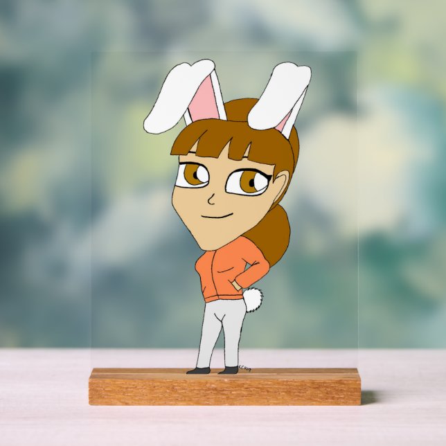 chibi bunnygirl  acrylic sign (Neutral)