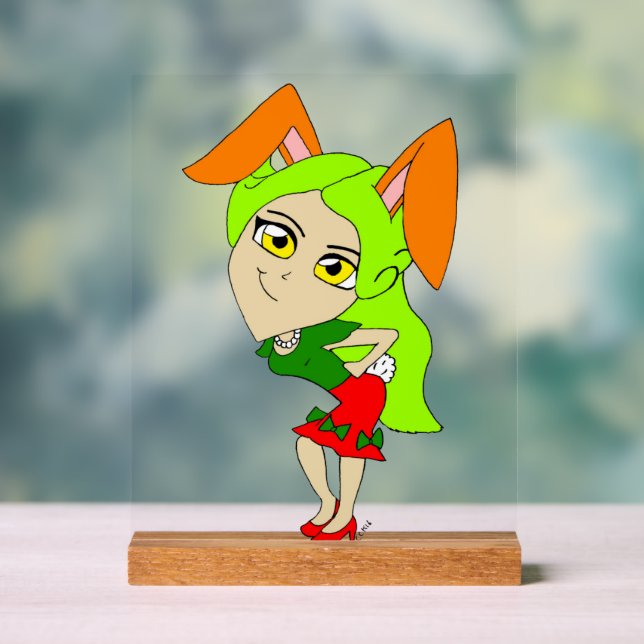 chibi bunnygirl   acrylic sign (Neutral)
